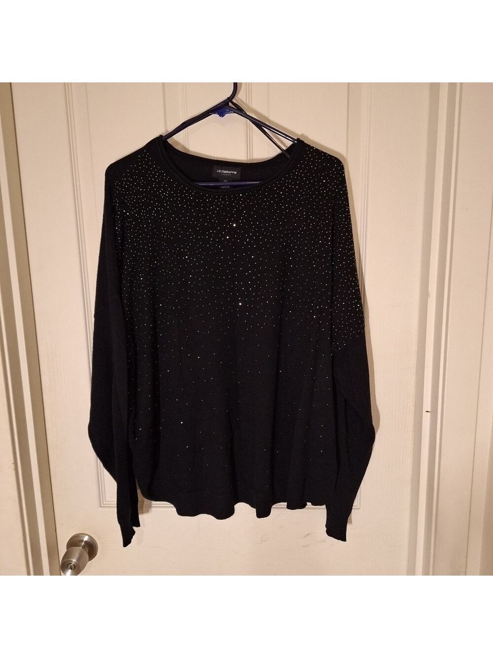 Liz Claiborne Black Sparkle Sweater XXL